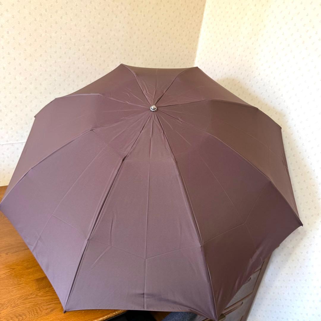 ★新品★ハンウェイ　HANWAY　晴雨兼用　折りたたみ傘　UV加工　撥水　茶