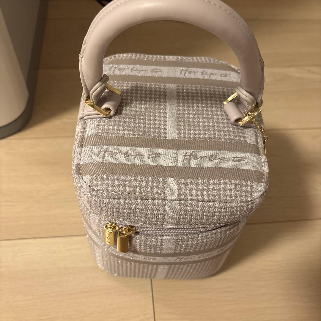 HLT Jacquard Vanity Bag nude pink バニティ