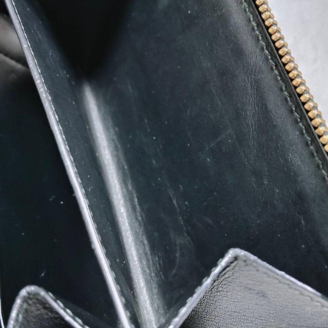 ロエベ リピートアナグラム L字財布 レザー ブラック 美品