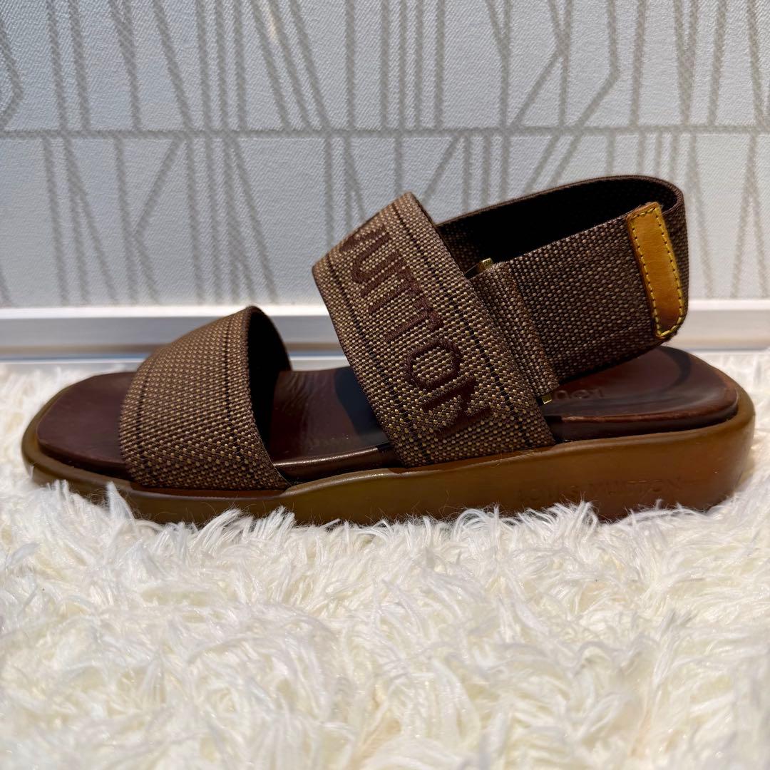 LOUIS VUITTON ルイ ヴィトン ビッグロゴ サンダル ベルト調節