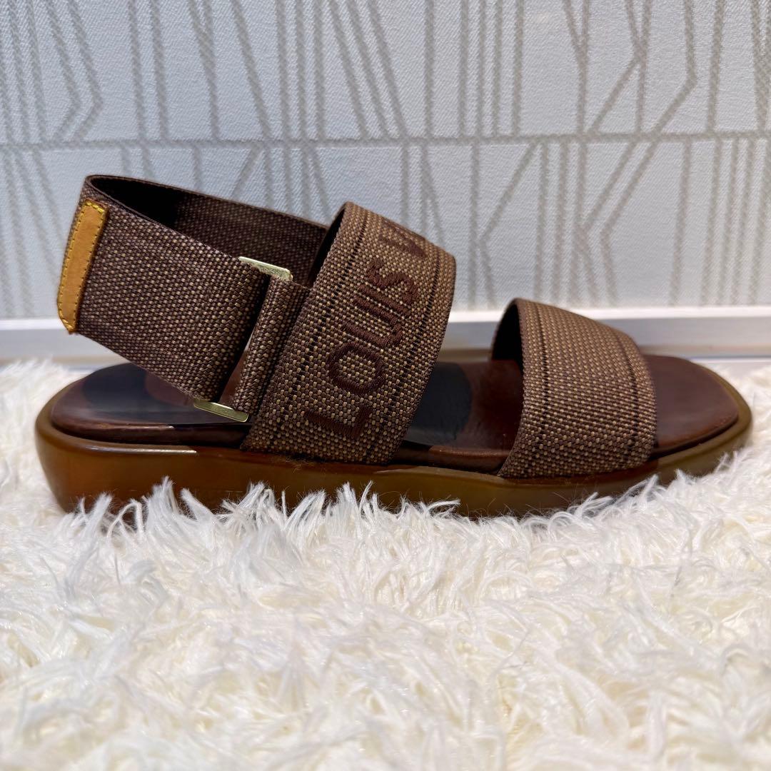 LOUIS VUITTON ルイ ヴィトン ビッグロゴ サンダル ベルト調節