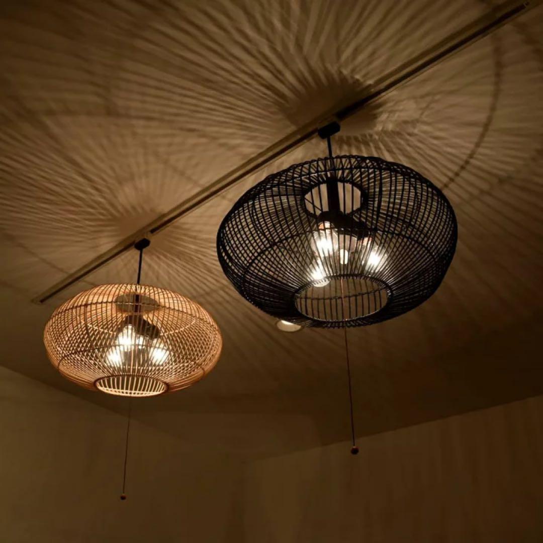 はる【訳あり】バリ島ラタン天井照明Φ50cm 通常18,150円がなんと！