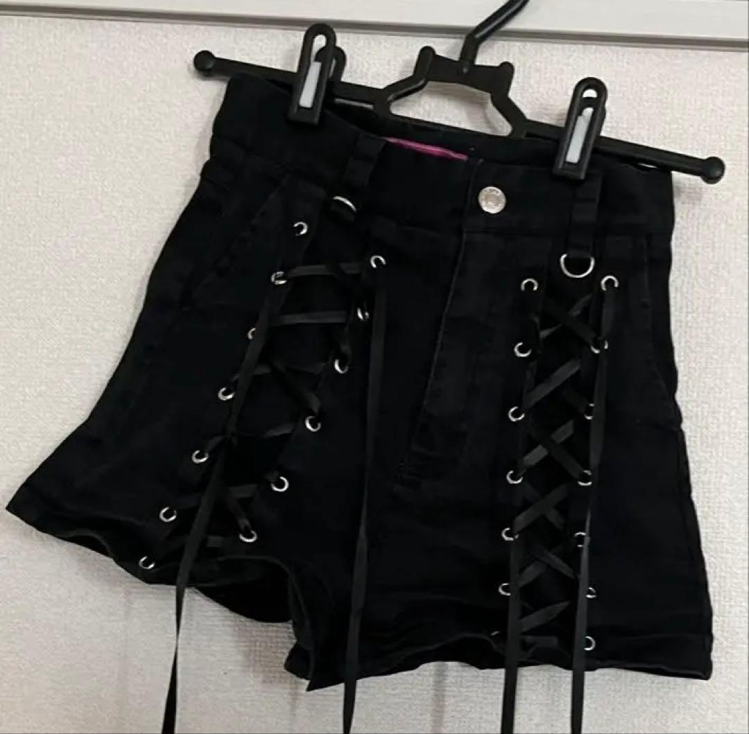 amilige 編み上げガーターベルト付きショートパンツ サイズS