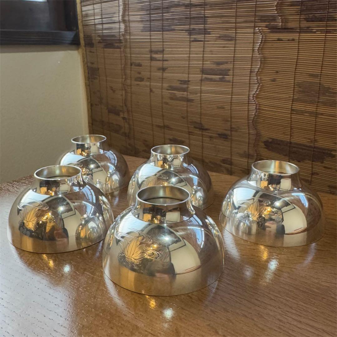 純銀刻印 杯5客