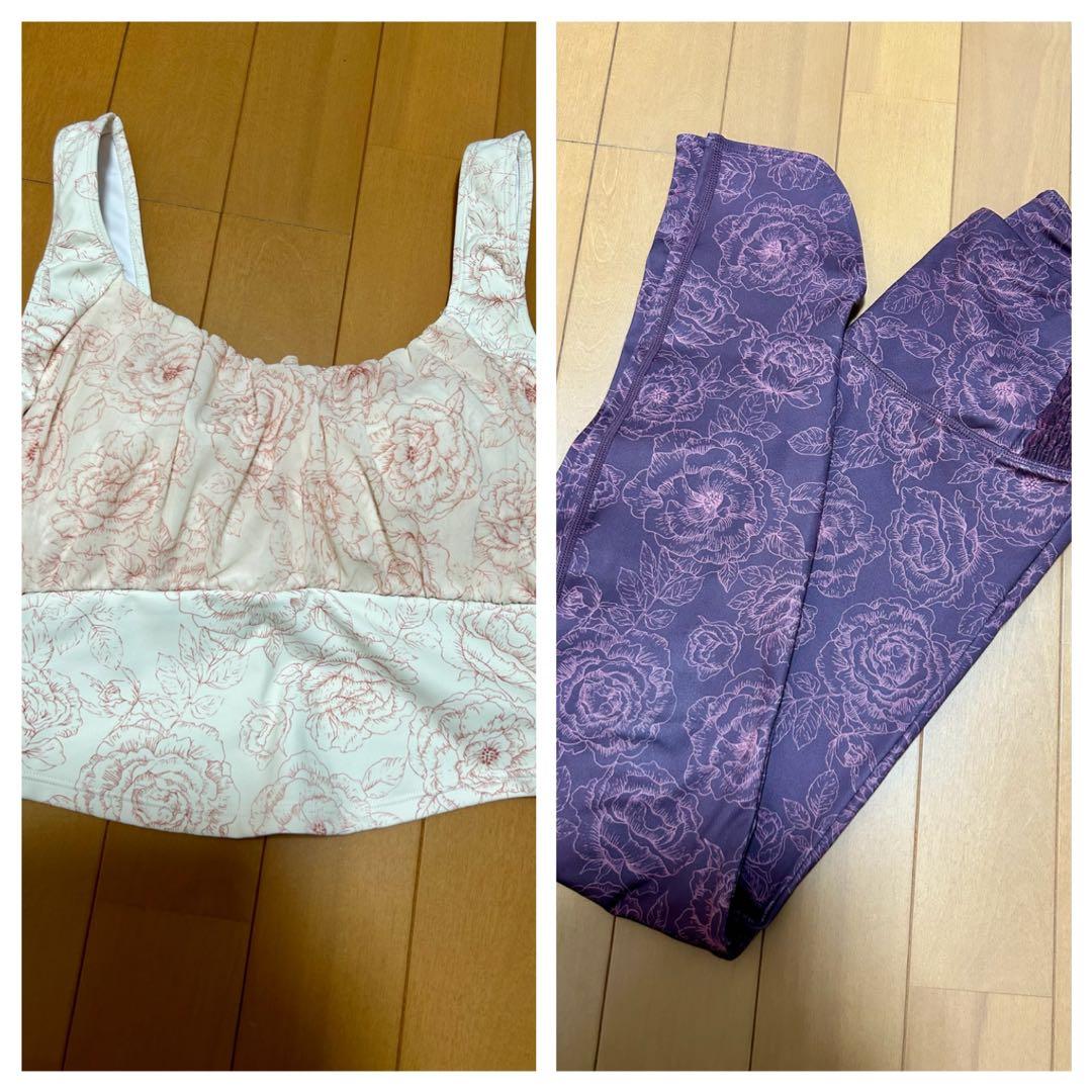 【SUKALA】ブルーミングフラワーブラトップ＆レギンスセット【LAVA】