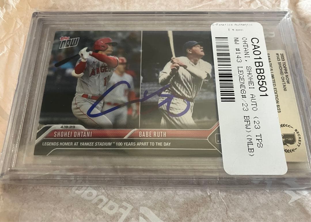 世界23枚限定 ヤンキースタジアム100周年記念試合 大谷選手直筆サインカード