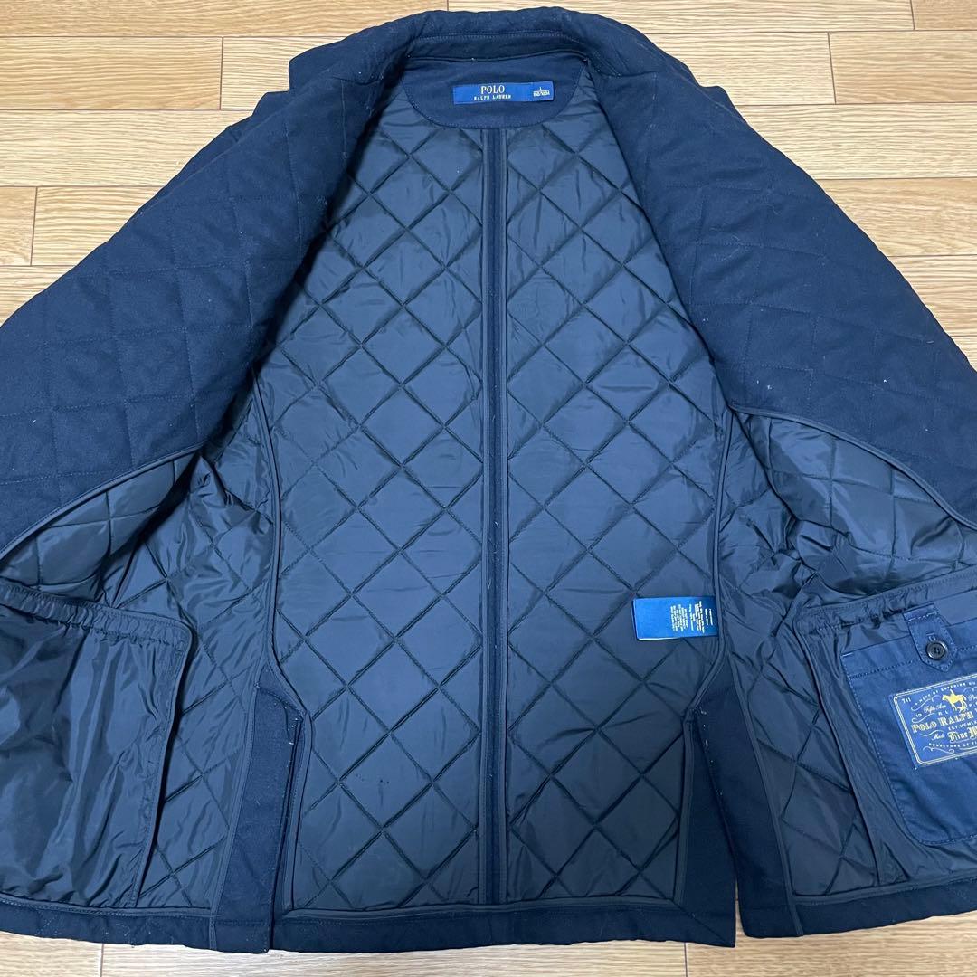 『美品』ポロラルフローレン　ネイビー キルティング テーラードジャケット L