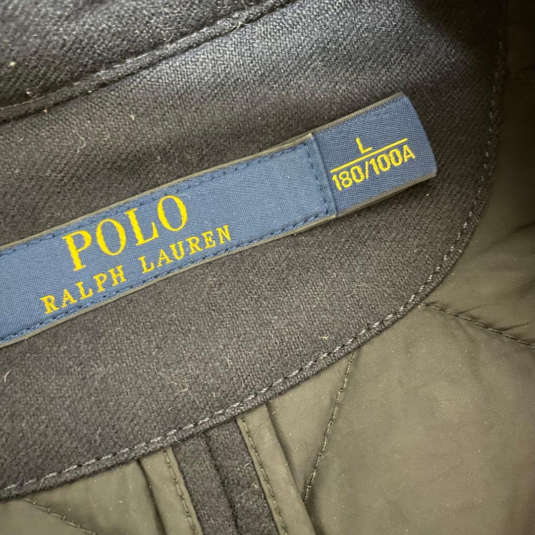 『美品』ポロラルフローレン　ネイビー キルティング テーラードジャケット L