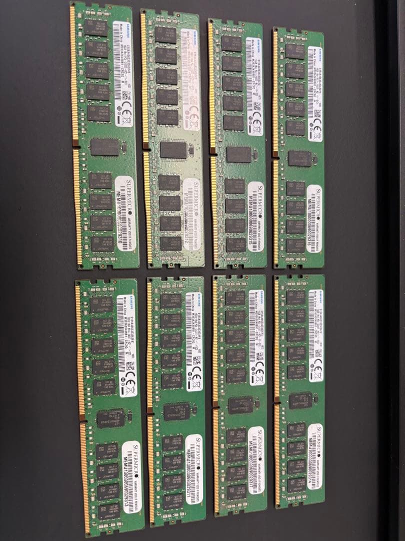 SAMSUNG DDR4-2400T 128GB(16GB x 8枚）