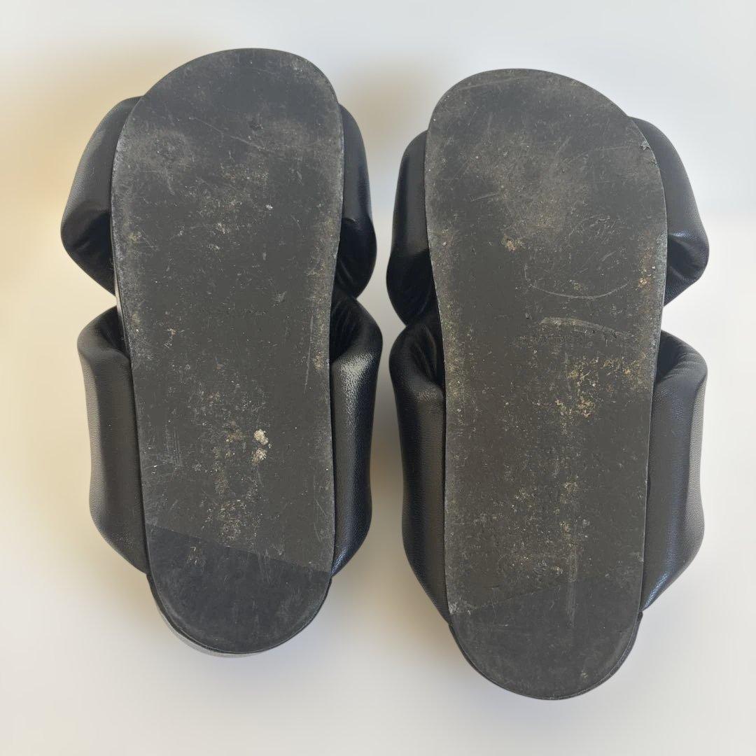 JIL SANDER クロスストラップサンダル ブラック37