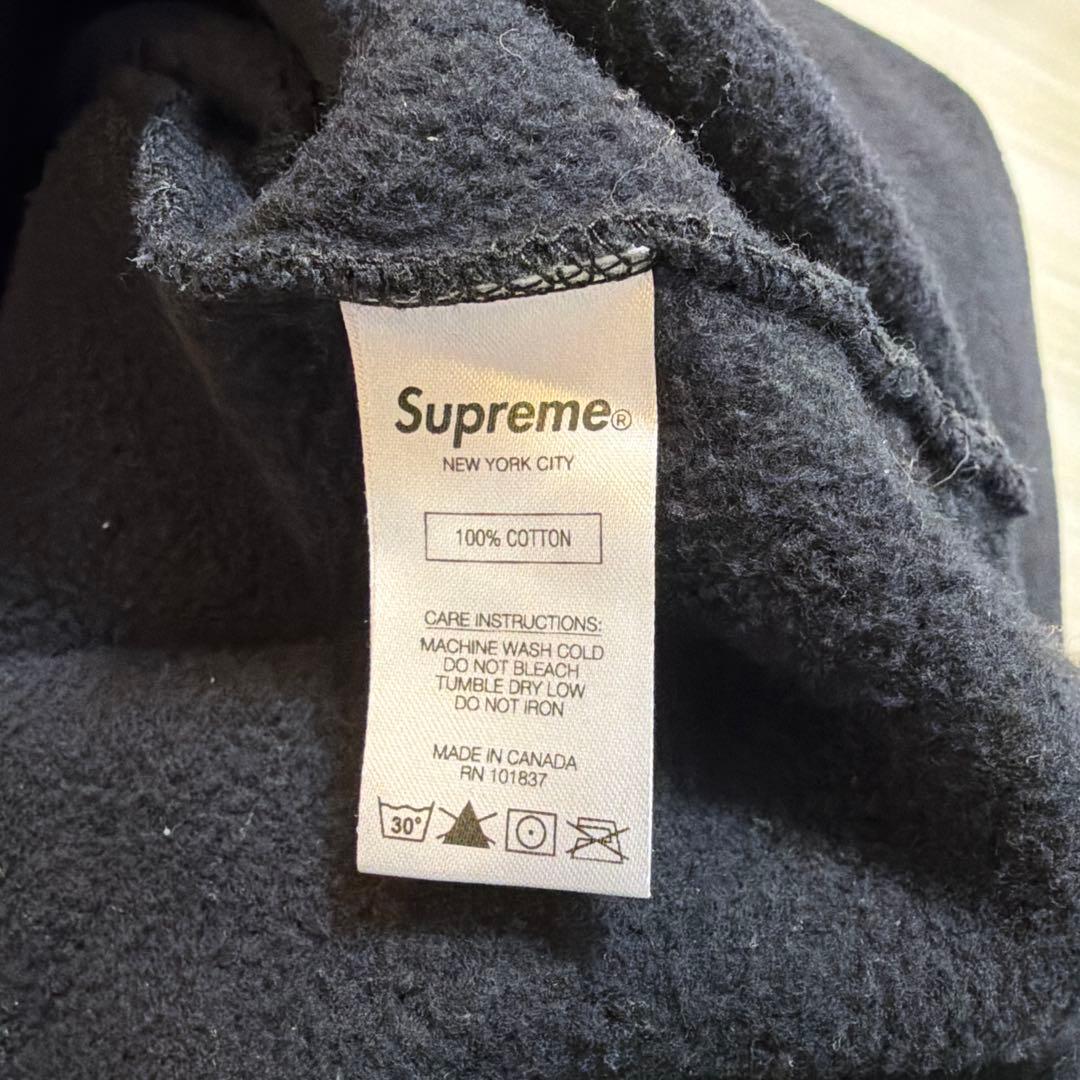 SUPREME ブラック クルーネック スウェット M