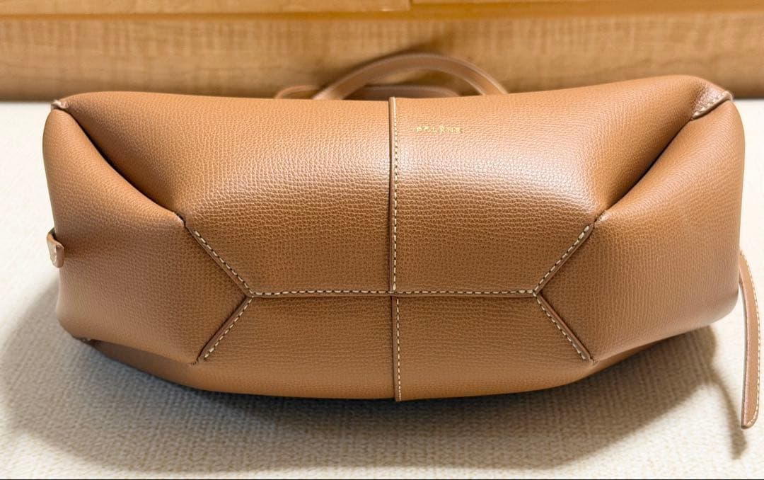 【未使用級美品】ポレーヌ cyme mini キャメル ショルダーバッグ