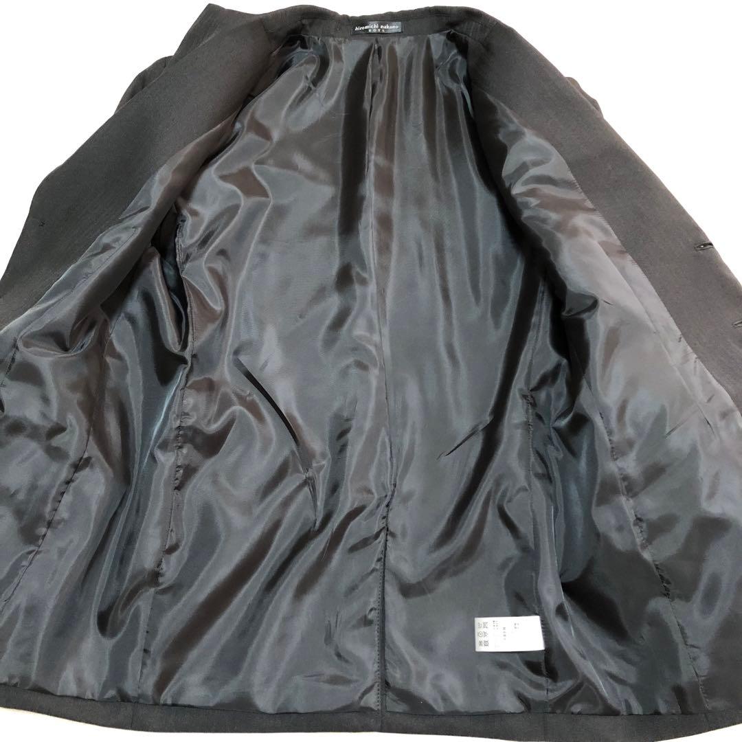 【極美品】ヒロミチナカノ フォーマルスーツ 160 卒業式 ブラック6点セット