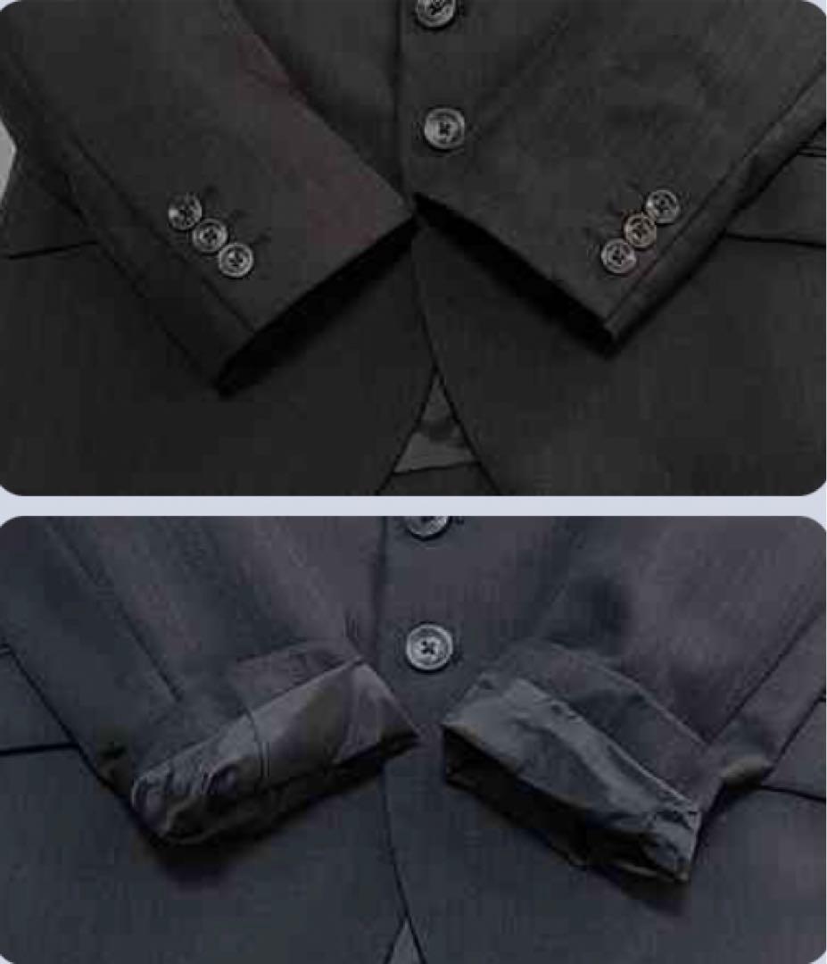 【極美品】ヒロミチナカノ フォーマルスーツ 160 卒業式 ブラック6点セット