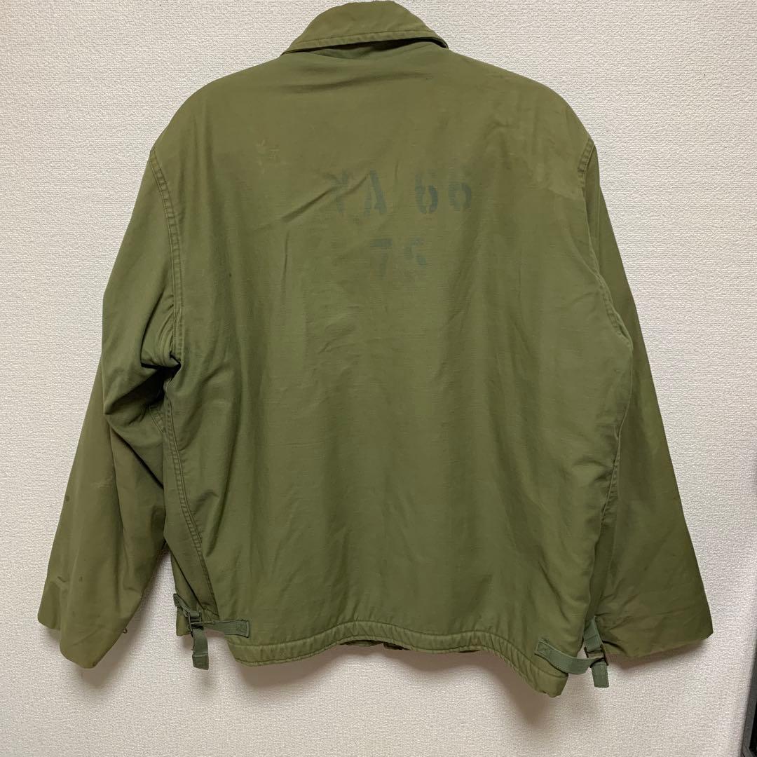 US.NAVY 70's A-2 デッキジャケット ステンシル　XL