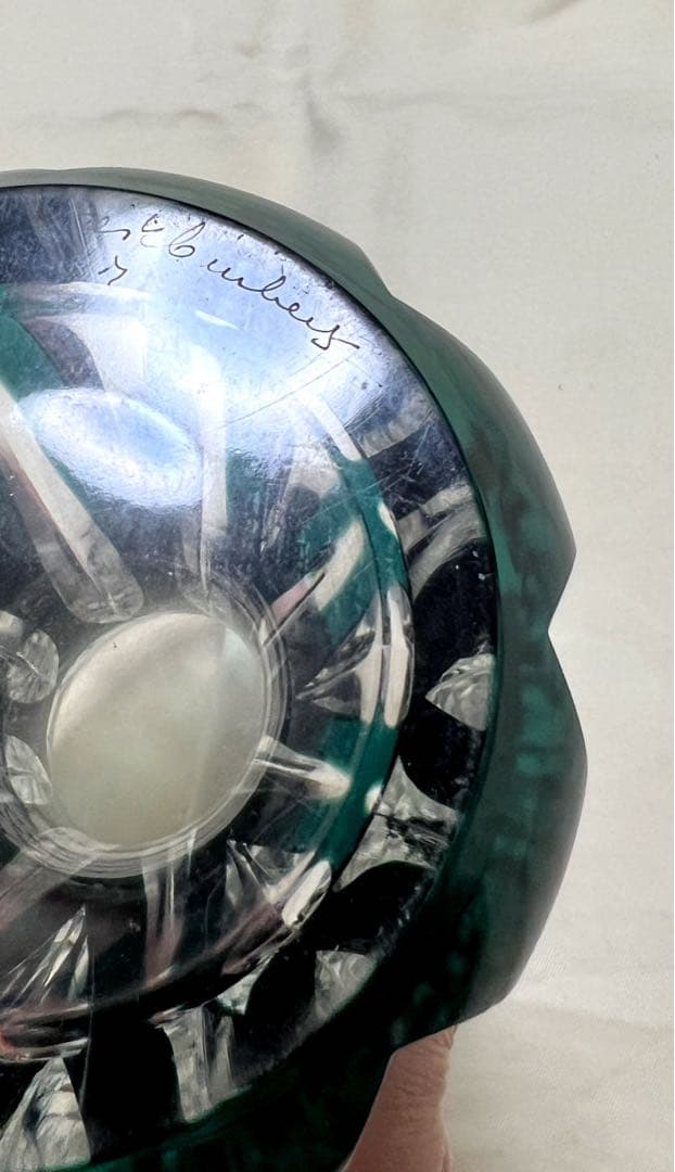 ベルギー王室御用達　val saint lambert　クリスタルガラス花瓶