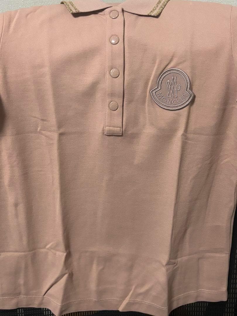 モンクレール ロゴ ポロシャツ ピンクベージュ XS 新品未使用