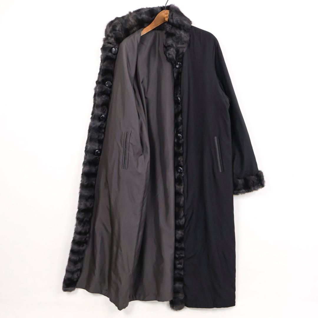 H4997-26◾️レッキスファー付　リバーシブル　ロングコート