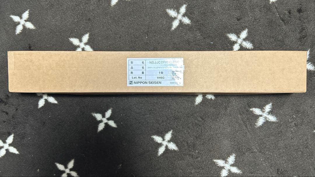 日本製線　パッチパネルキット　24ポートJJアダプタ付き　LANケーブルCAT6