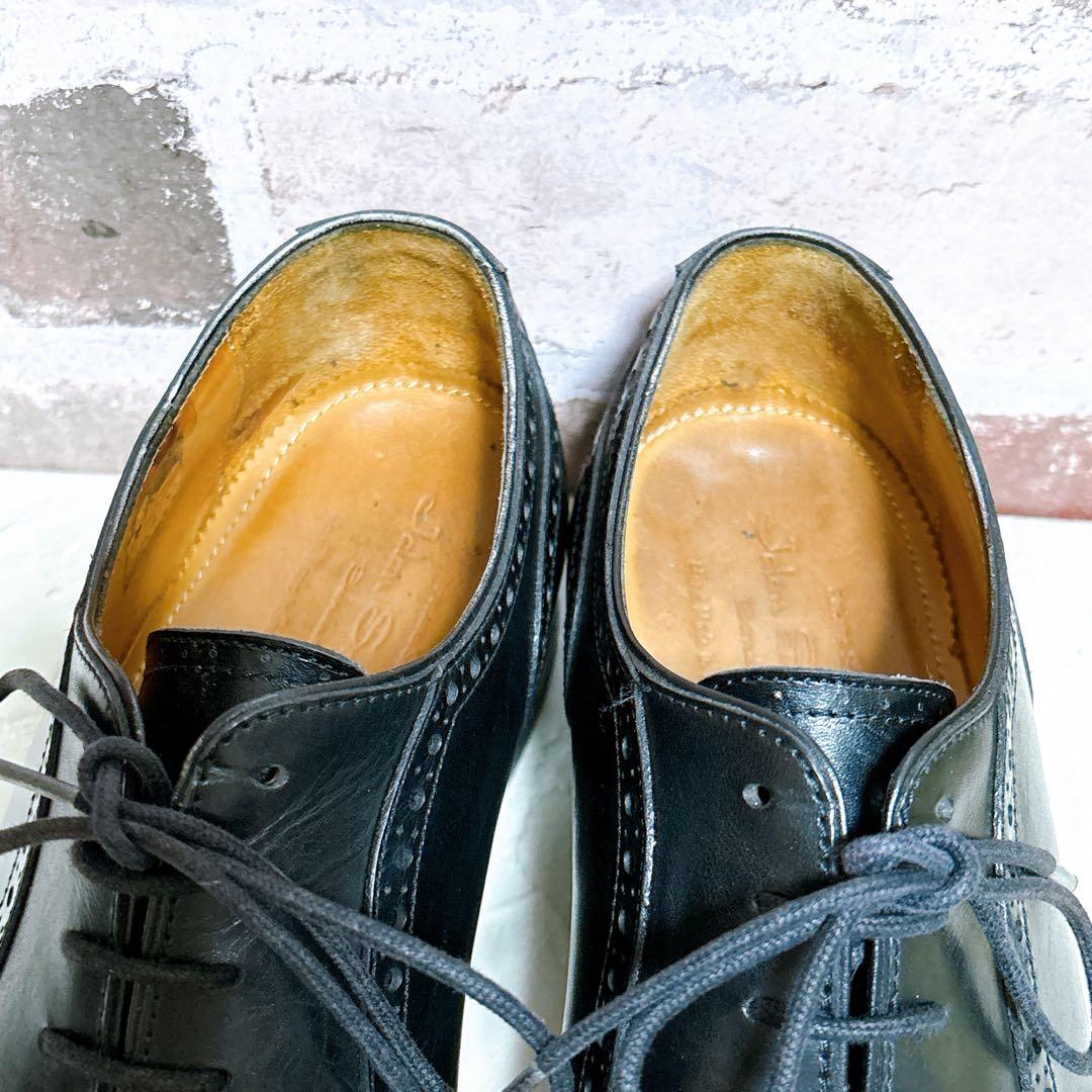 【ジャランスリウァヤ】ドレスシューズ 革靴 黒 内羽根 フォーマル メダリオン