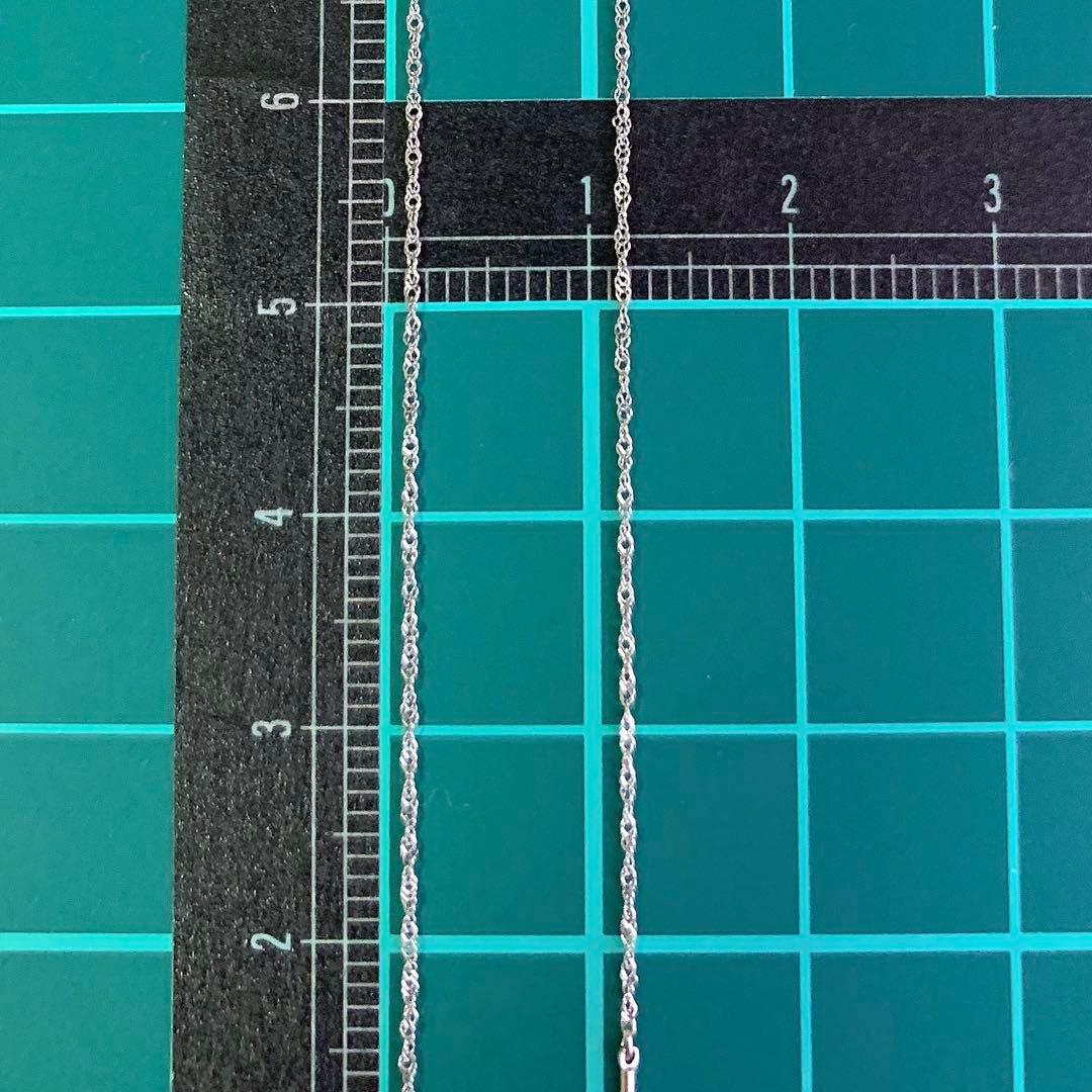 未使用◇Pt950 スクリューチェーンネックレス 日本製 プラチナ 白金 白銀色