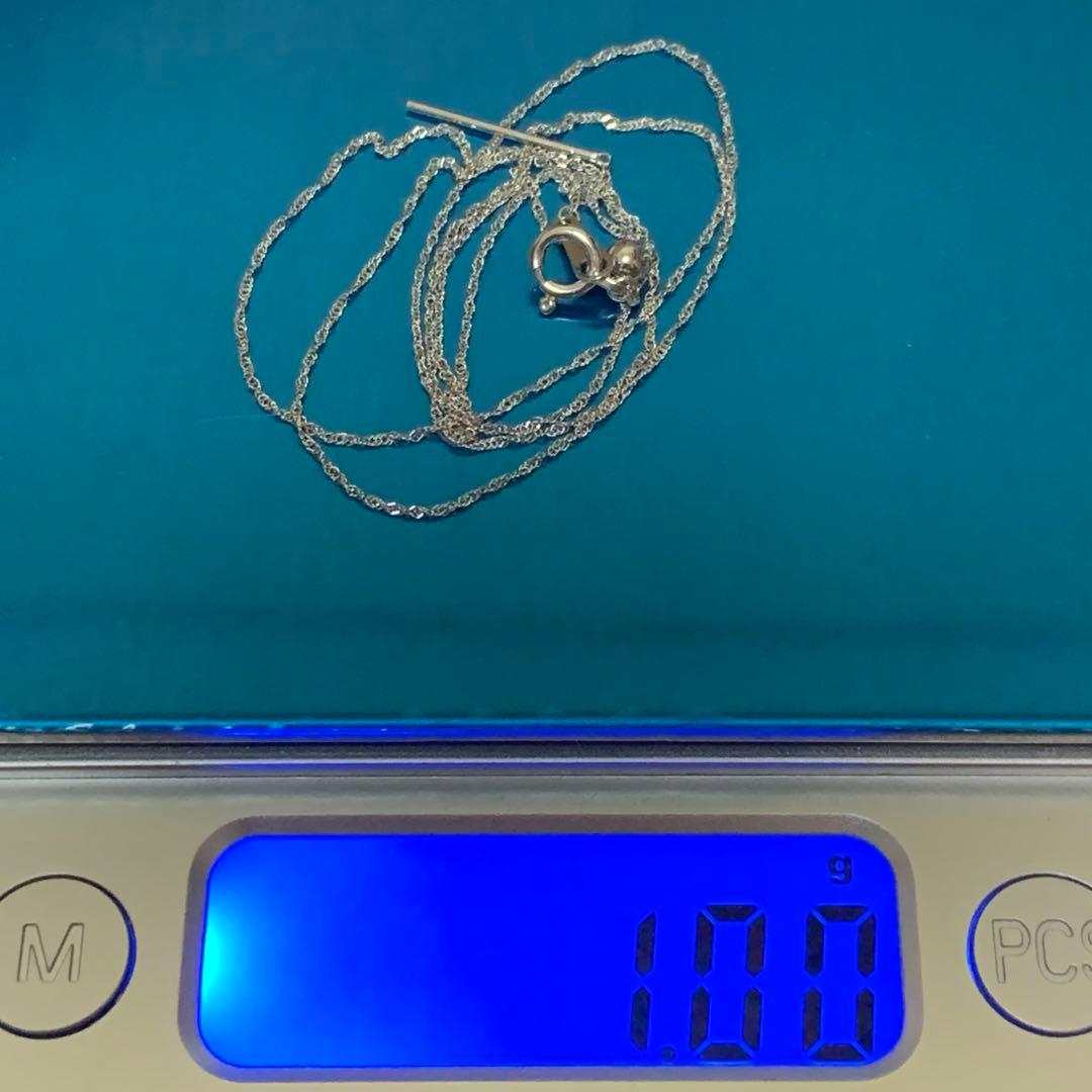 未使用◇Pt950 スクリューチェーンネックレス 日本製 プラチナ 白金 白銀色