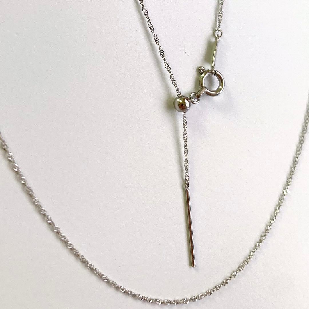 未使用◇Pt950 スクリューチェーンネックレス 日本製 プラチナ 白金 白銀色