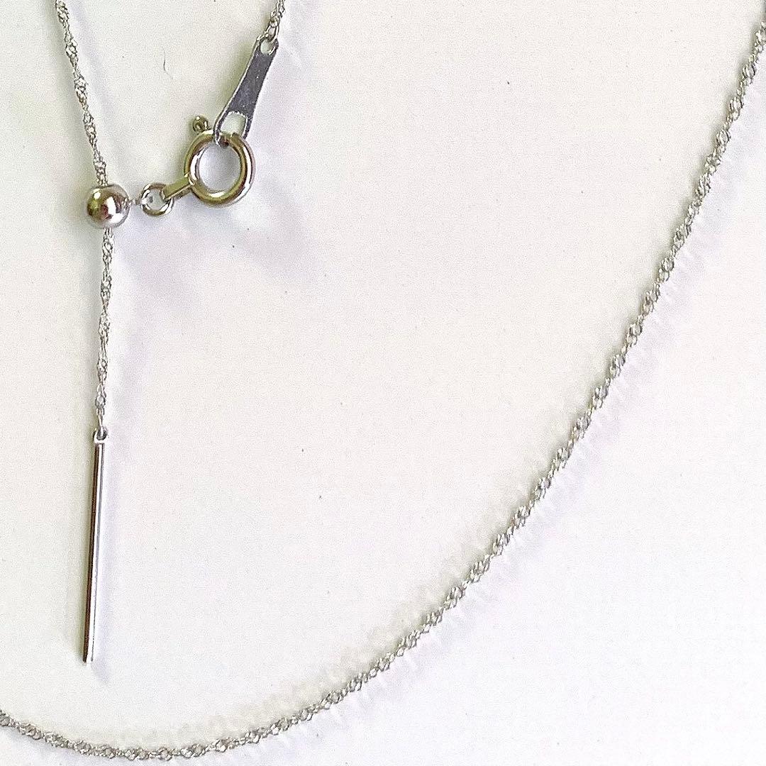 未使用◇Pt950 スクリューチェーンネックレス 日本製 プラチナ 白金 白銀色