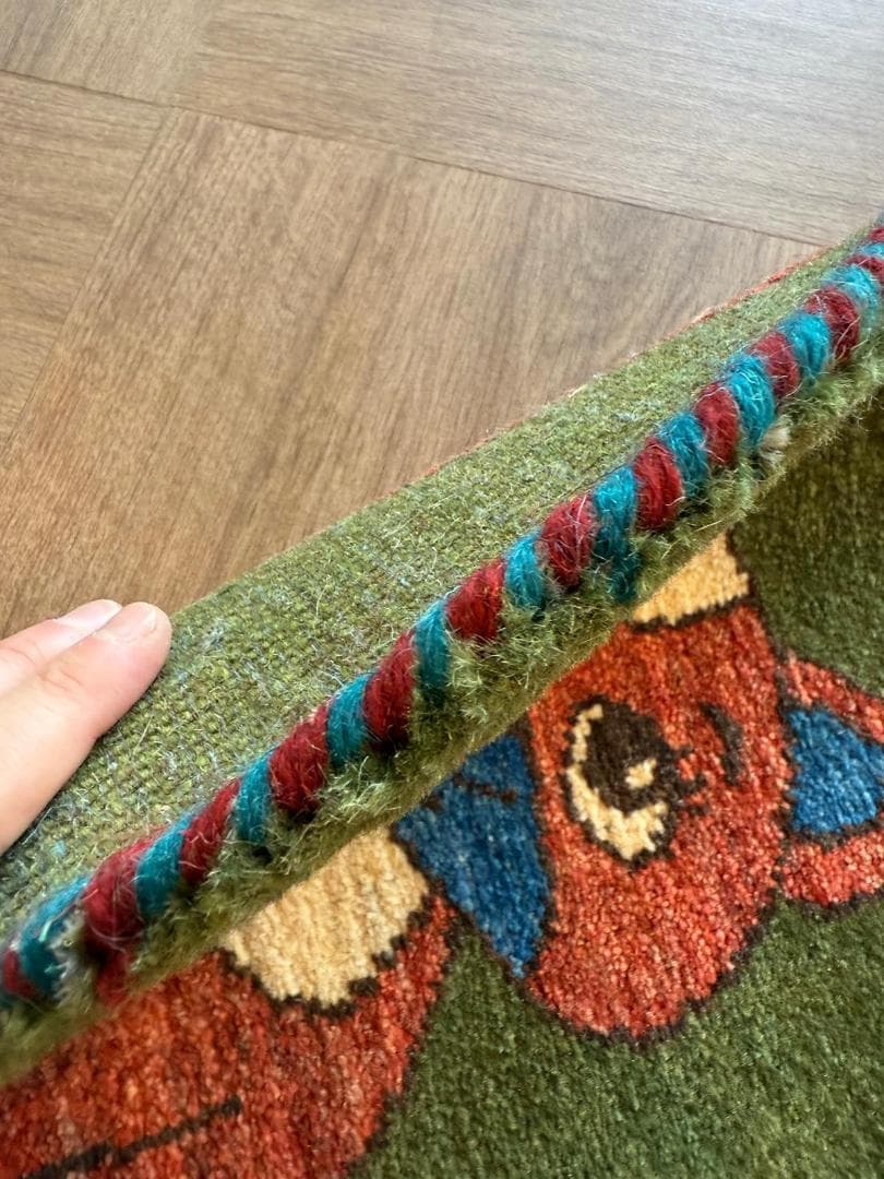 ペルシャギャッベ (ギャベ) チェアマット 40cm丸 ギャッベ ラグ