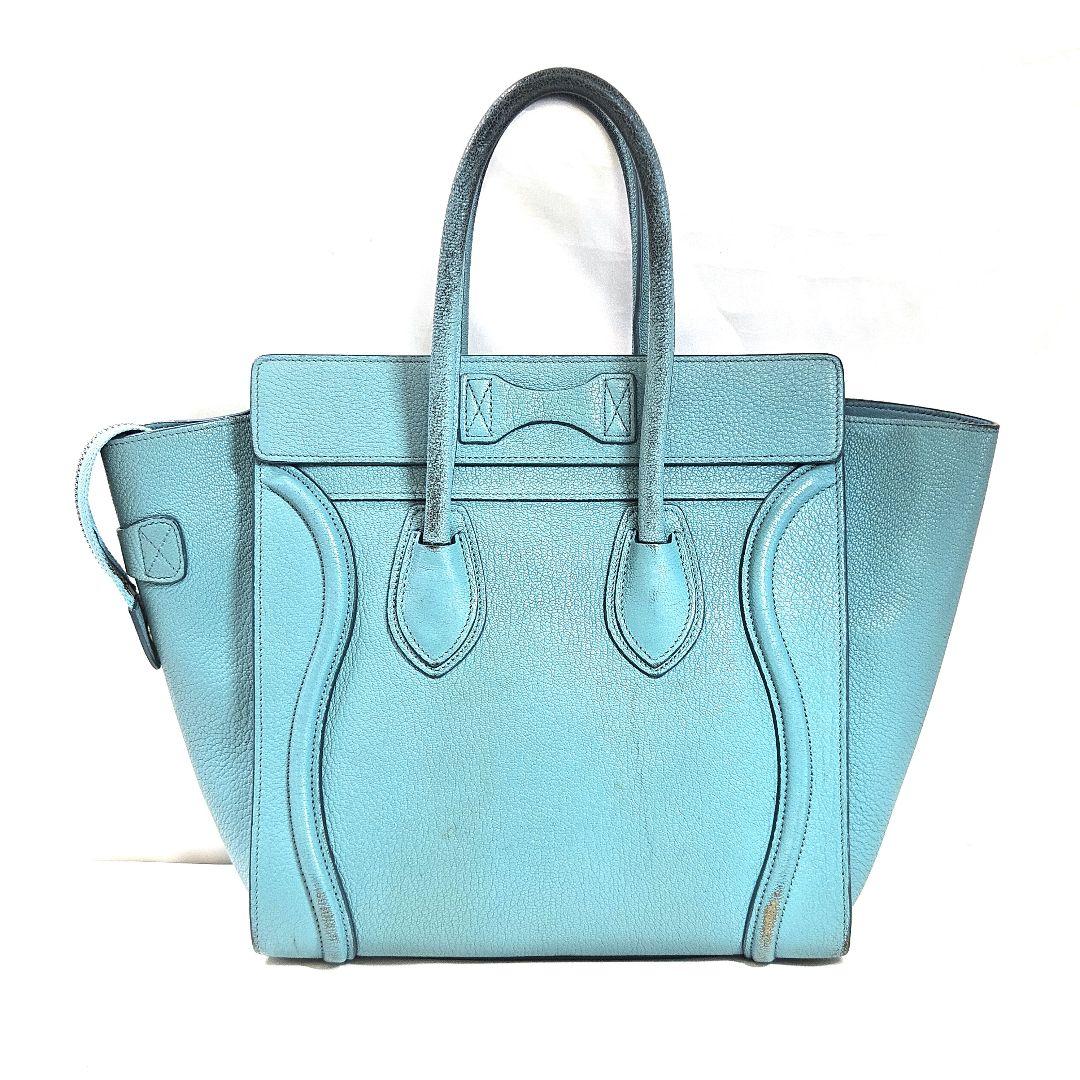 CELINE セリーヌ ラゲージ マイクロショッパー ハンドバッグ グリーン