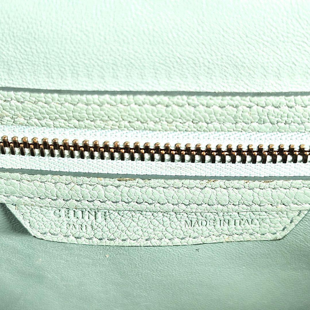 CELINE セリーヌ ラゲージ マイクロショッパー ハンドバッグ グリーン