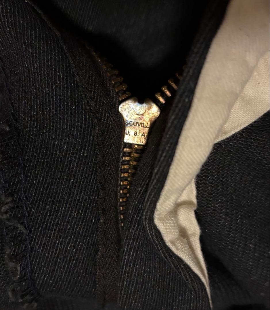 50s 60s ウィップコード 墨黒 オールコットン ブラック 菱形 希少美品