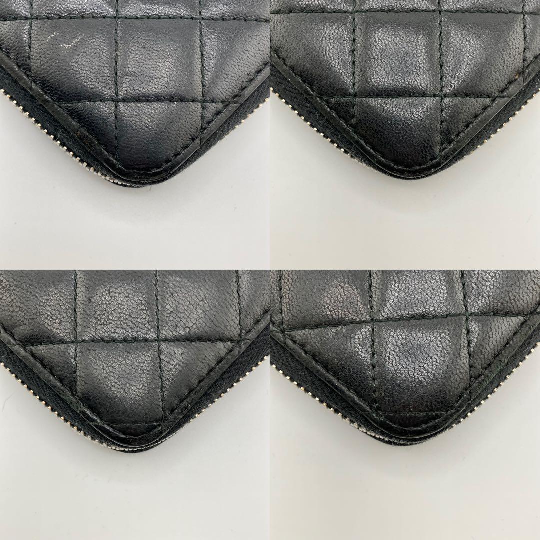 超希少✨美品✨シャネル ジッピーウォレット ココマーク 型押し マトラッセ 黒