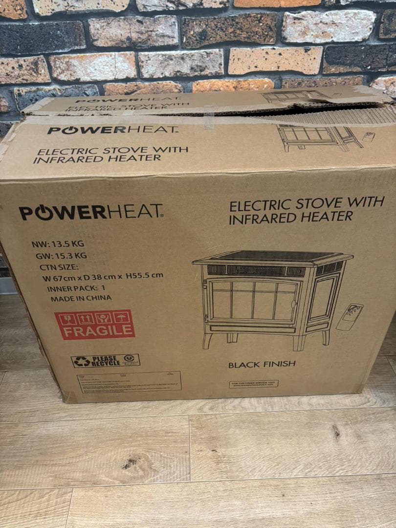 美品 QVCジャパン 暖炉型大型ファンヒーター 暖炉 DFI-5010-01