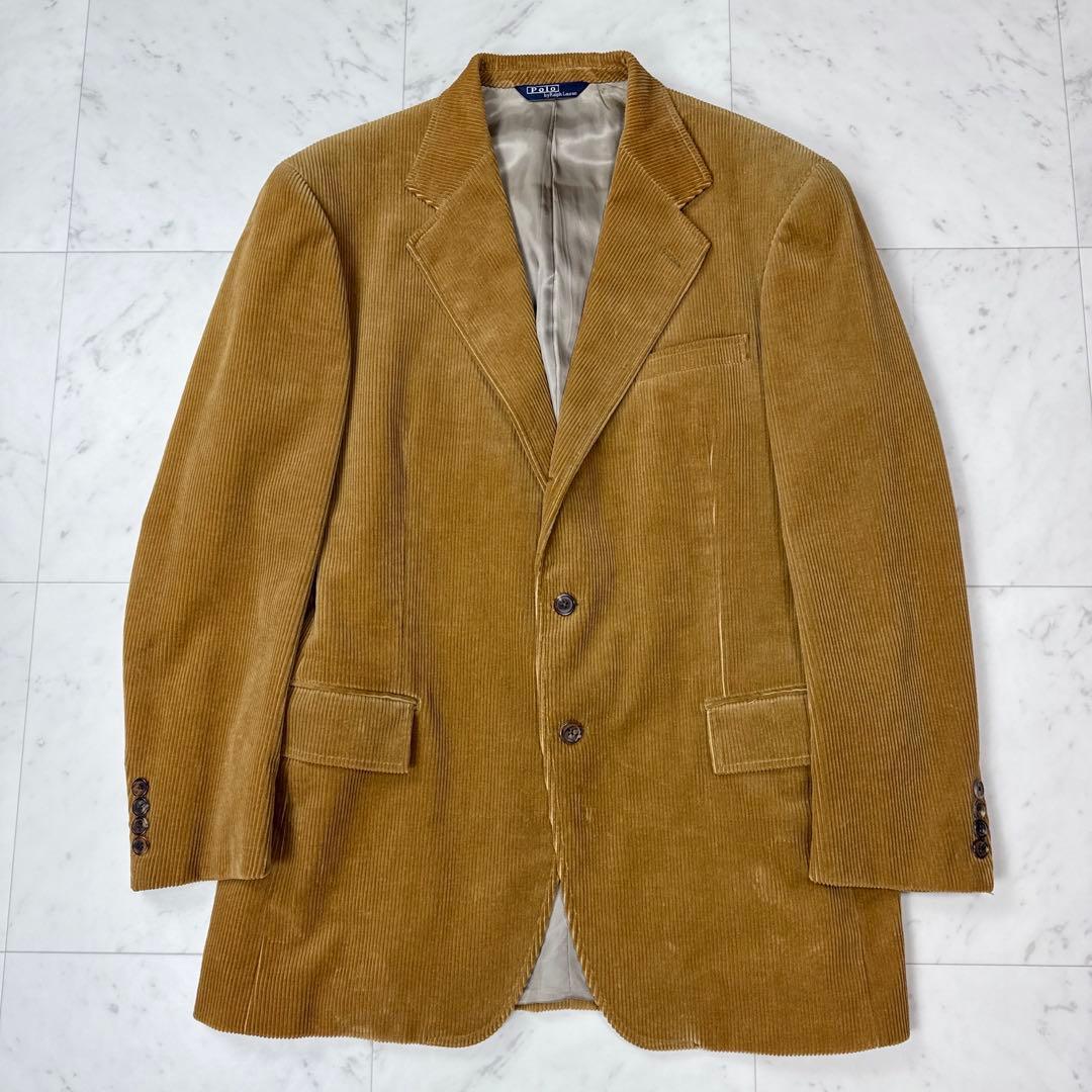 希少 ポロバイラルフローレン 三角タグ コーデュロイジャケット 茶色系 AB7