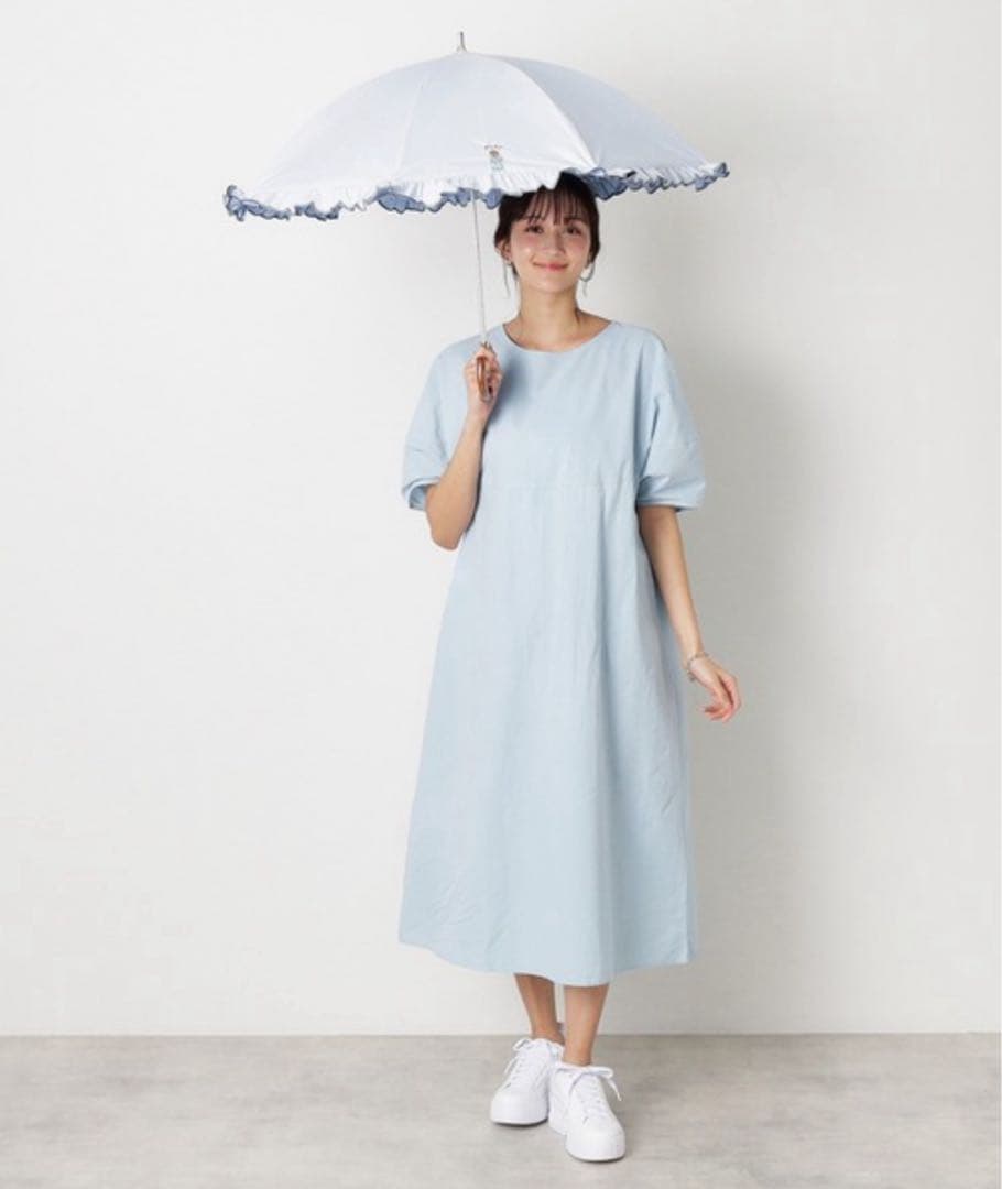 完売品　ポロベア　ラルフローレン　晴雨兼用日傘　スカラフリルワンポイントPOLO