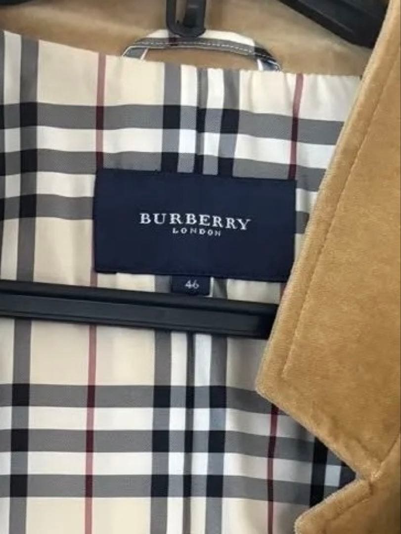 【BURBERRY】ベロアジャケット キャメル サイズ46