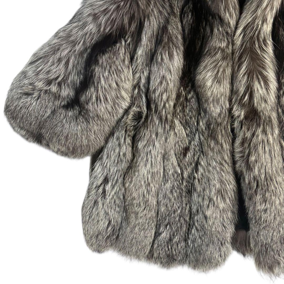 【13号/肉厚◎】フォックスファーコート リアルファー 毛皮 ゆったり