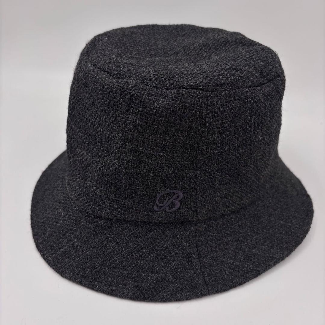 美品 MADISON BLUE マディソンブルー　 ハット 帽子 ウール グレー