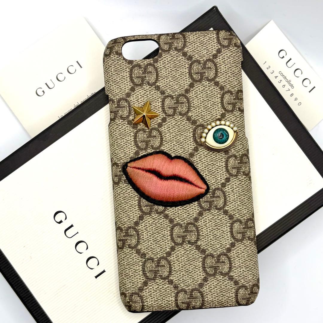 【正規品】グッチ GUCCI GGスプリーム スマホケース アイモチーフ 保管箱
