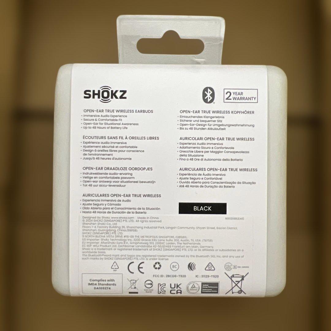 573 shokz OpenFit 2 ワイヤレスイヤホン　未開封