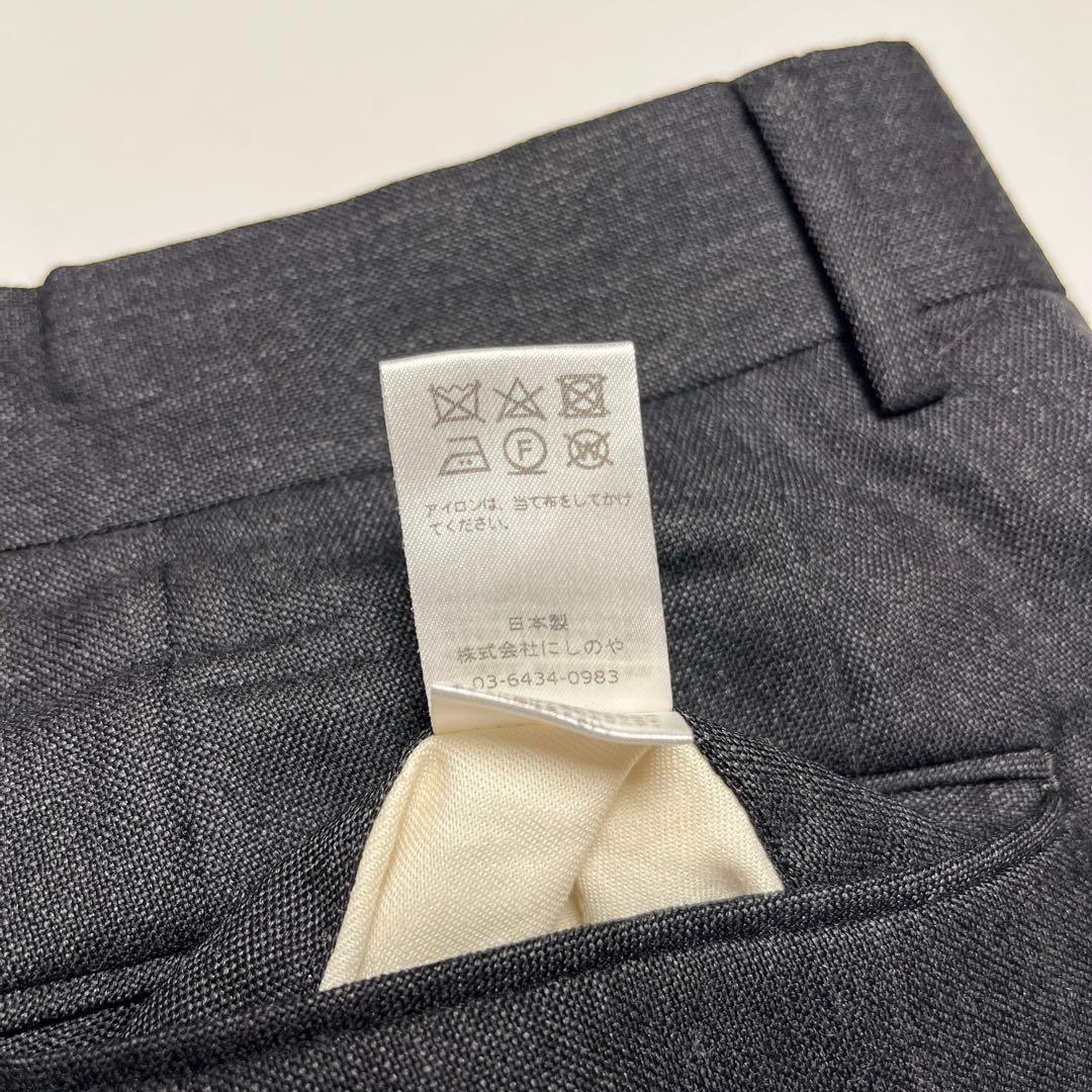 【美品】NEATスラックス 2タックワイド サマーウール｜Md.Gray