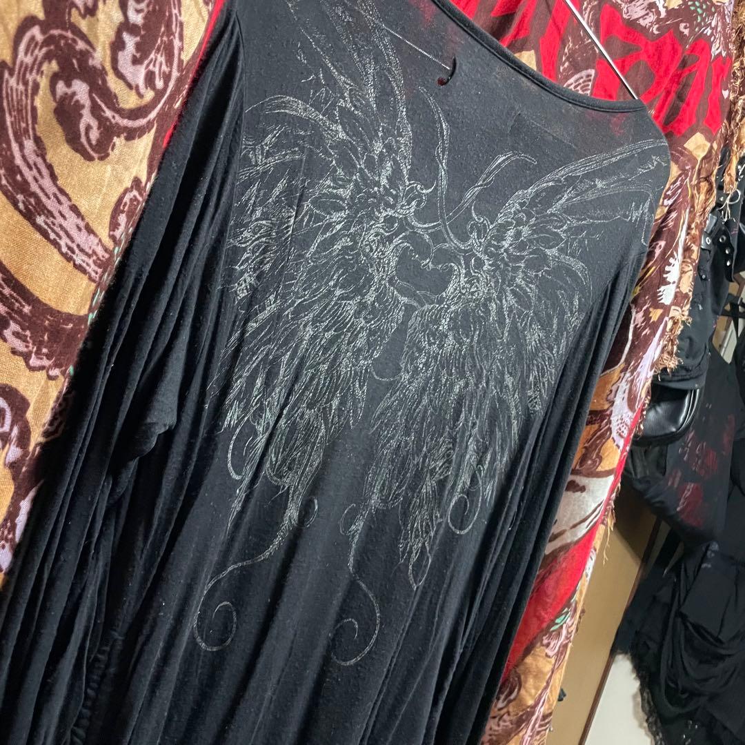 h.NAOTO SEVEN ロングカットソー ブラッグ バッスル ドローコード