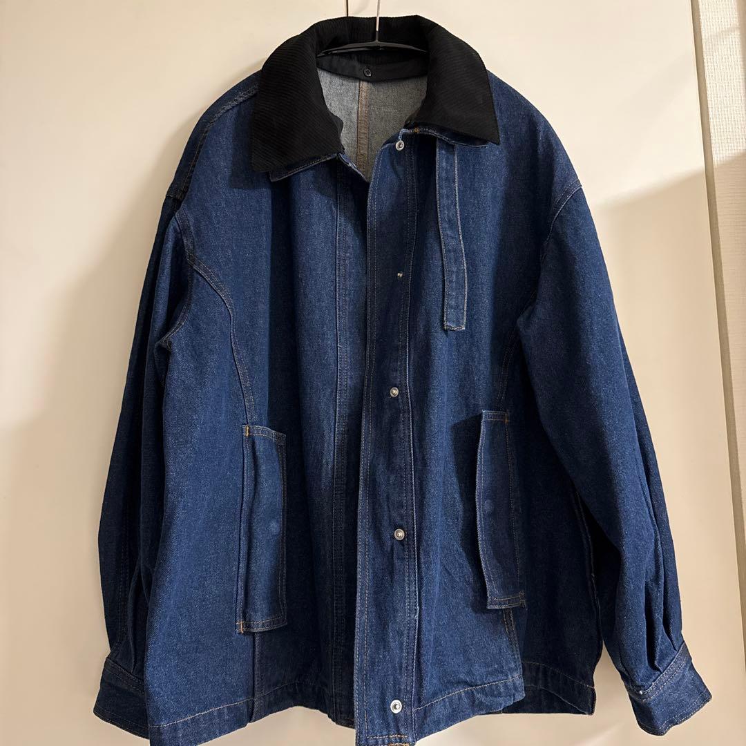 KBF 2WAYカラーデニムブルゾン　ブルー