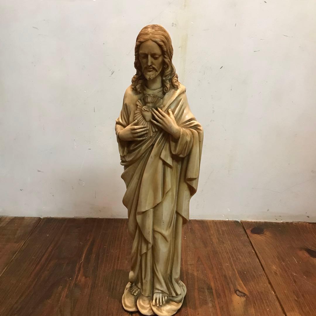 美品　ヴィンテージ　イエスキリスト像　立像　置物　オブジェ　像