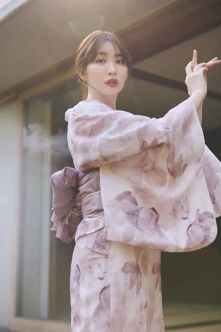 【美品】Her lip to Suisaibana yukata rose 浴衣