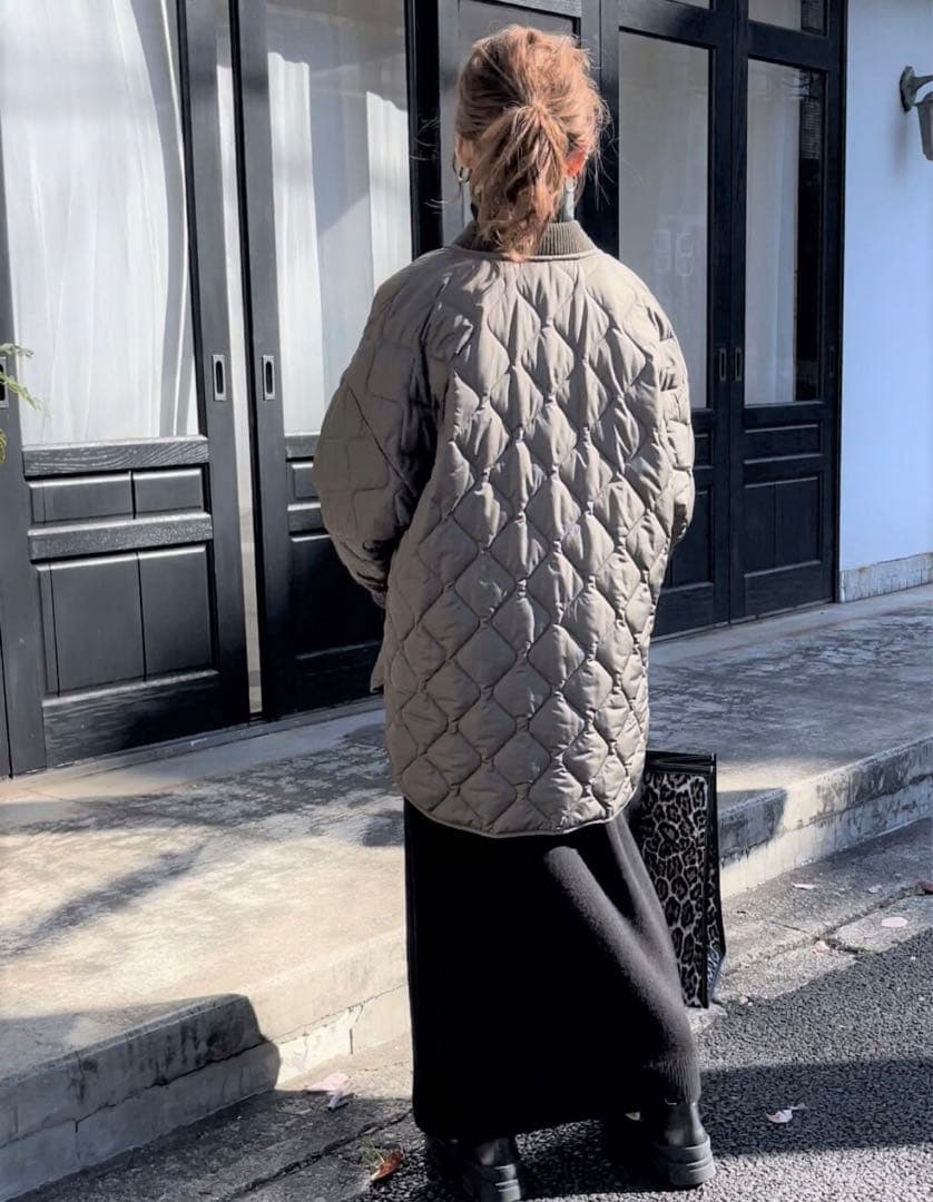 スピックアンドスパン　キルティングブルゾン　PeキルティングBZ