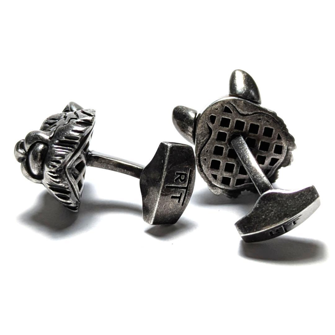 tac181 タテオシアン カフリンクス メカニカルアニマル シルバー タイガー