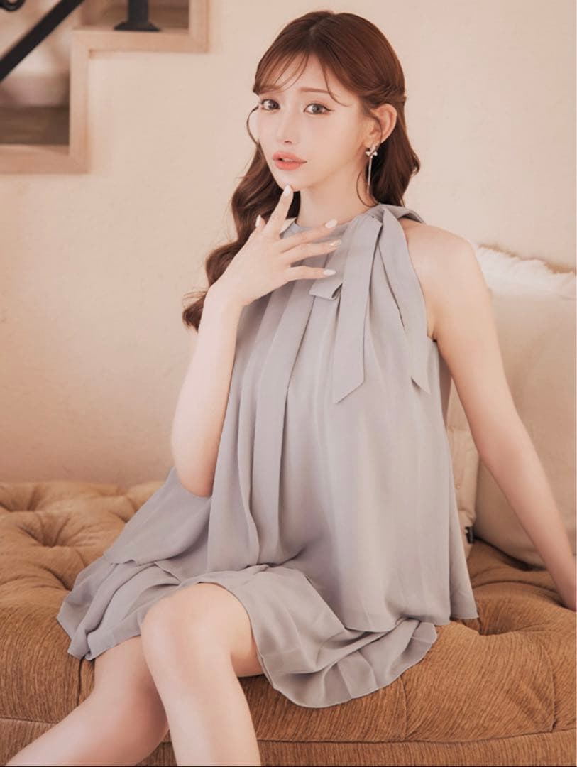 ローブドフルール　シフォンセットアップ　ミニドレス