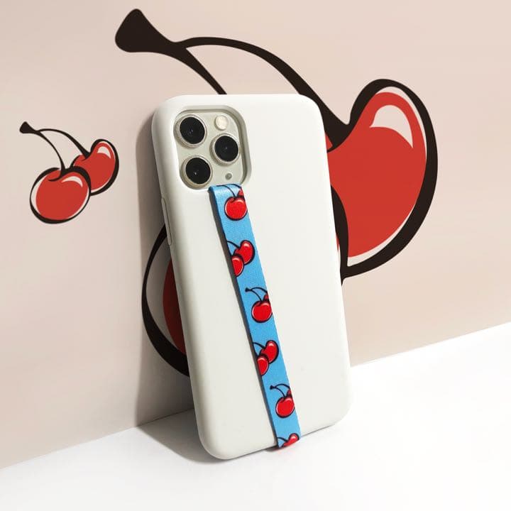 【新品ー当日発送】★フォンストラップー100個【卸売】★ チェリー